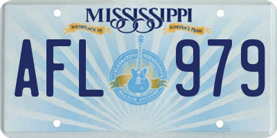 MS license plate AFL979