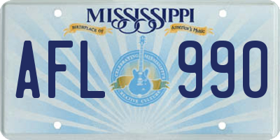 MS license plate AFL990