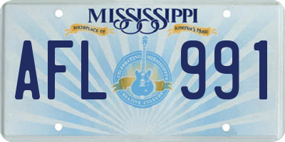 MS license plate AFL991