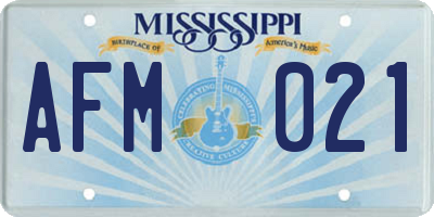 MS license plate AFM021