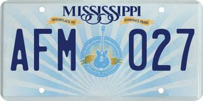 MS license plate AFM027