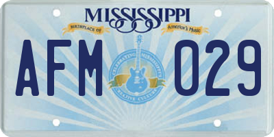 MS license plate AFM029