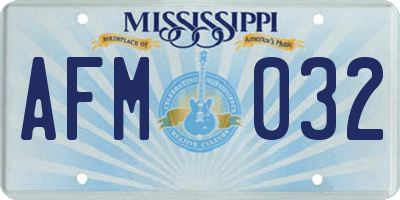 MS license plate AFM032