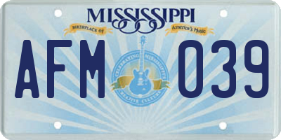 MS license plate AFM039