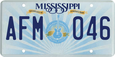 MS license plate AFM046