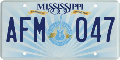MS license plate AFM047