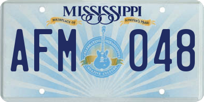 MS license plate AFM048
