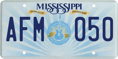 MS license plate AFM050