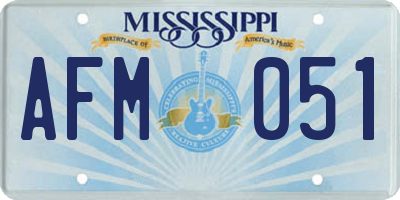 MS license plate AFM051