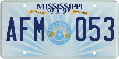 MS license plate AFM053