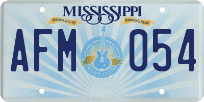 MS license plate AFM054