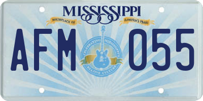 MS license plate AFM055