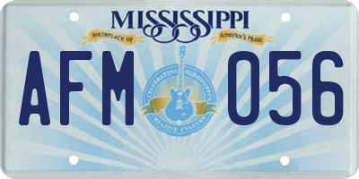 MS license plate AFM056