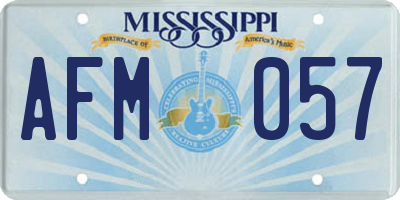 MS license plate AFM057