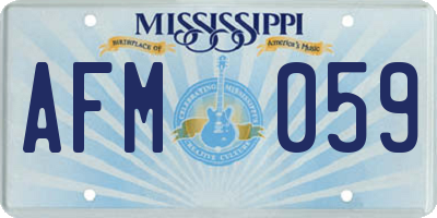 MS license plate AFM059