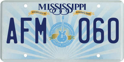 MS license plate AFM060
