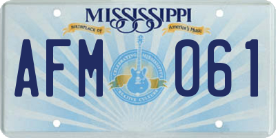 MS license plate AFM061
