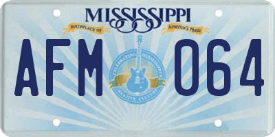 MS license plate AFM064