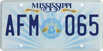 MS license plate AFM065