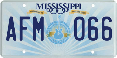 MS license plate AFM066