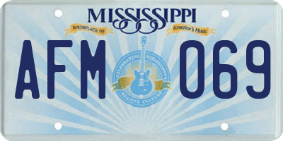 MS license plate AFM069