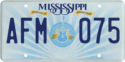 MS license plate AFM075
