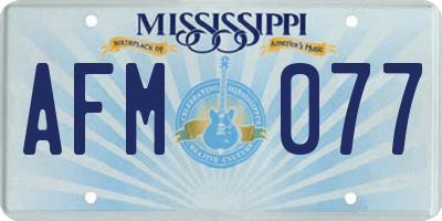 MS license plate AFM077