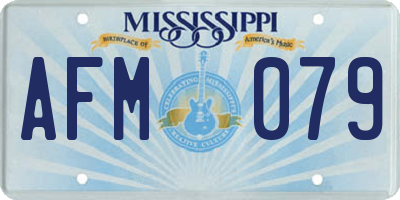 MS license plate AFM079