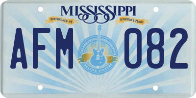 MS license plate AFM082