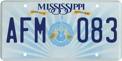 MS license plate AFM083
