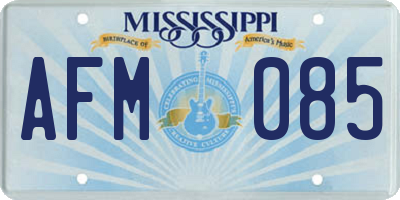 MS license plate AFM085