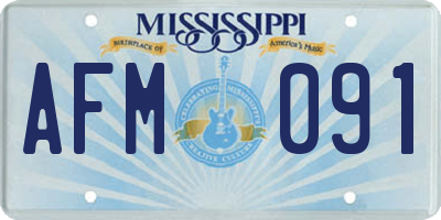MS license plate AFM091