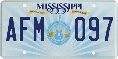 MS license plate AFM097