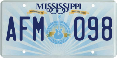 MS license plate AFM098