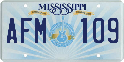 MS license plate AFM109
