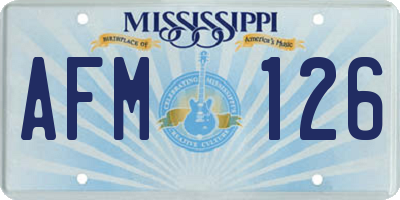MS license plate AFM126