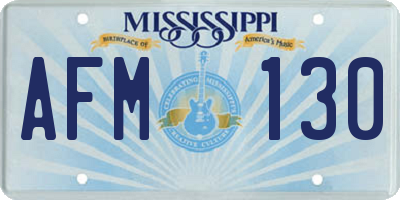MS license plate AFM130
