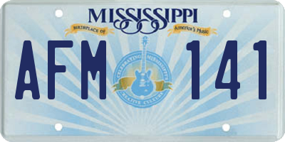 MS license plate AFM141