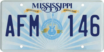 MS license plate AFM146