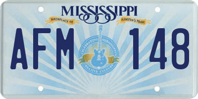 MS license plate AFM148