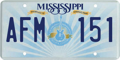 MS license plate AFM151