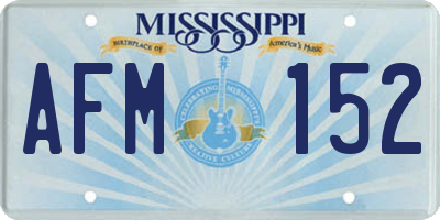 MS license plate AFM152
