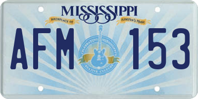 MS license plate AFM153