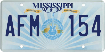 MS license plate AFM154
