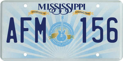 MS license plate AFM156