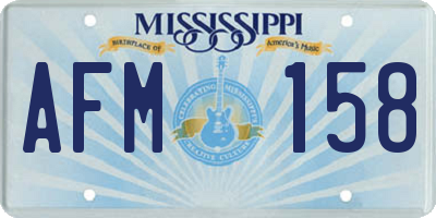 MS license plate AFM158