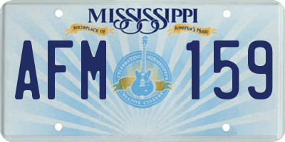 MS license plate AFM159