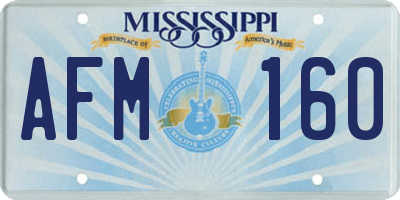 MS license plate AFM160