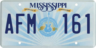 MS license plate AFM161