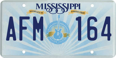 MS license plate AFM164